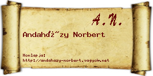 Andaházy Norbert névjegykártya