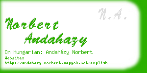norbert andahazy business card
